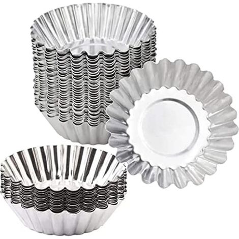 Moules à tartelettes aux œufs, pour la cuisson, mini moule en aluminium pour tartelettes et mini-gâteaux (1/3)