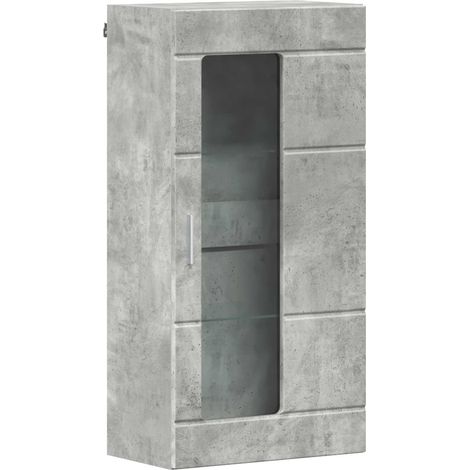 Armario de Madera Gris Concreto 50 x 29 x 100 cm vidaXL