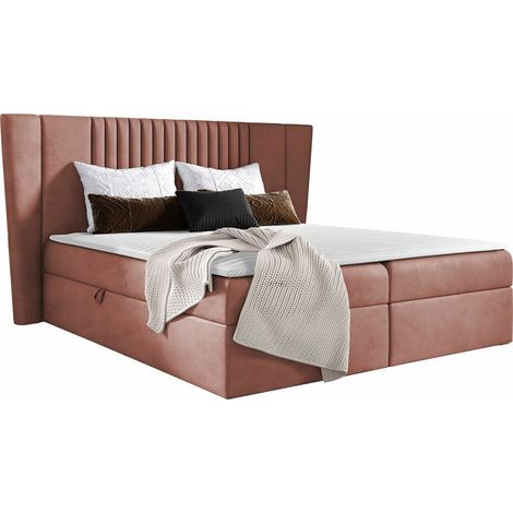 Lit boxspring Fenestra, Magic Velvet 2258, Unique, Continental, 120x200, Tissu, Disponible, 173x214x103cm (1/5)