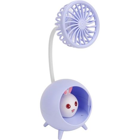 Lampe de bureau - Dessin animé de lapin - Bleu - Lumière douce sans éblouissement - Look mignon mini (1/5)