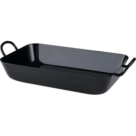 Riess Oma´s Bratpfanne 50/28cm Brat/Backform Emaille schwarz (1/2)