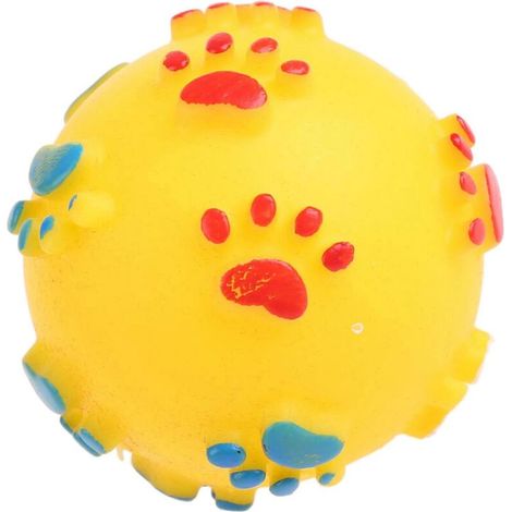 Les balles en caoutchouc aux couleurs vives sont parfaites pour les chats et les chiens. Elles émettent un son, sont douces et agréables à mâcher, et sont idéales pour l'éducation et comme cadeaux. (1/4)