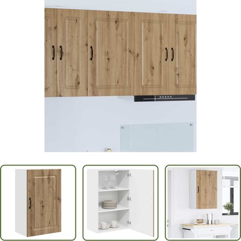 Holzschrank -  Küchenschrank mit Speicher Kalmar Artisan-Eiche 50 x 31 x 80 cm (1/5)