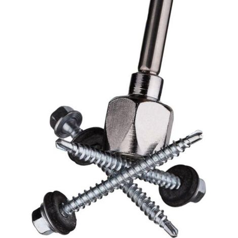 Support magnétique télescopique - - Jusqu'à 76 cm - Force de traction 2 kg - Poignée ergonomique - Acier au carbone (1/4)