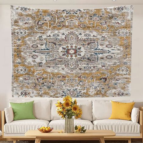 Tapisserie rétro amusante pour nappes de chambre ou décoration murale 150x130cm (1/5)