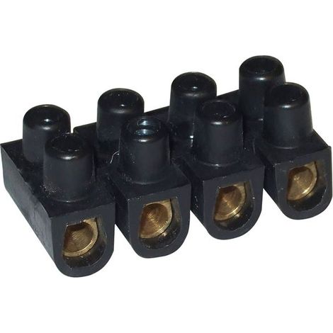 5 Pinzas de 12 Conexiones 10 mm² Negro - Electraline