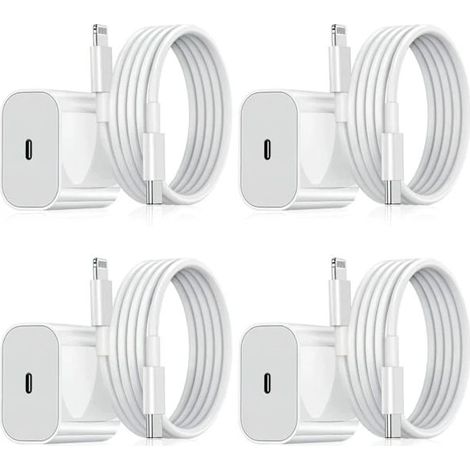 [YD] 2er-Pack iPhone-Ladegeräte – Schnellladegerät – Adapter + Kabel 20 W Weiß Einheitsgröße iPhone (NT) 2er-Pack (1/5)
