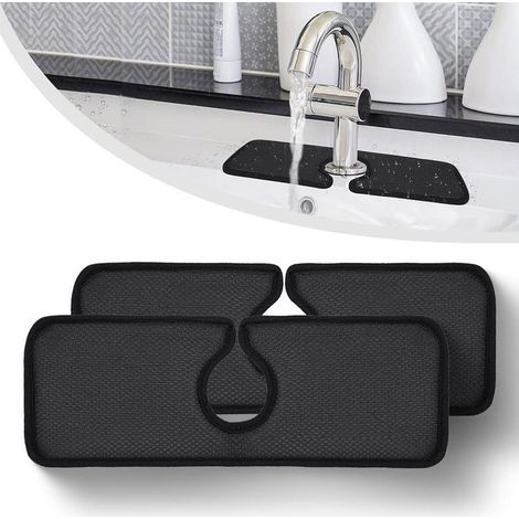 Tapis de robinet de cuisine évier de cuisine Splash Guard Tapis d'évier de cuisine Robinet Splash Guard Robinet Splash Catcher évier Splash Guard Derrière le robinet évier,2PCS (38×13CM ) (1/5)