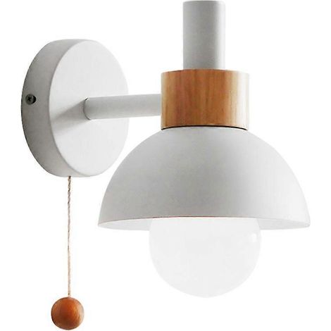Wohnzimmer-/Veranda-/Flurlampe, moderner minimalistischer nordischer Stil, Macaron Nachttisch-/Wandleuchte (weiß) (1/5)