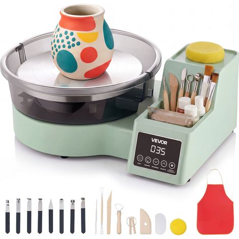Tornio Ceramica 450W, Piatto Girevole in Alluminio 28cm (1/5)