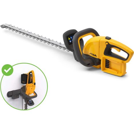 STIGA HT 300e Cordless Hedge Trimmer (Bare Tool) – 54cm Laser-Cut Blade, 30mm Tooth Spacing, 180° Rotating Handle, On-Board Charging, Wall-Mount Storage