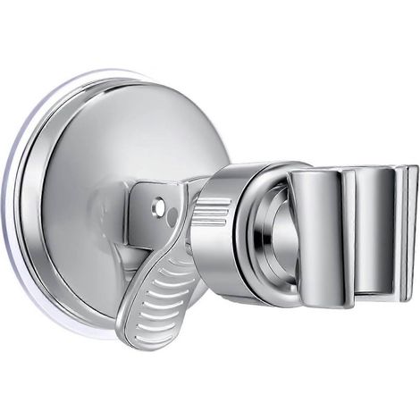 (NEWW)Support de Douche Rotation 360 Ventouse Support de Douche Réglable Sans Percer pour Accessoire Fixation Pommeau Douche Salle de Bains (argent) (1/4)