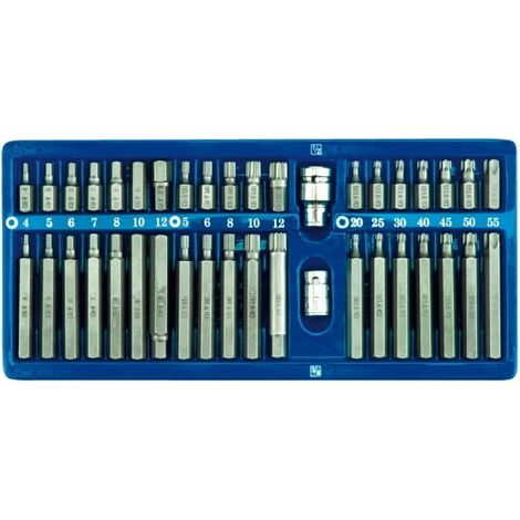 VOREL 66400 - destornillador de punta hexagonal establecer, torx, 40pcs spline/caja del metal /