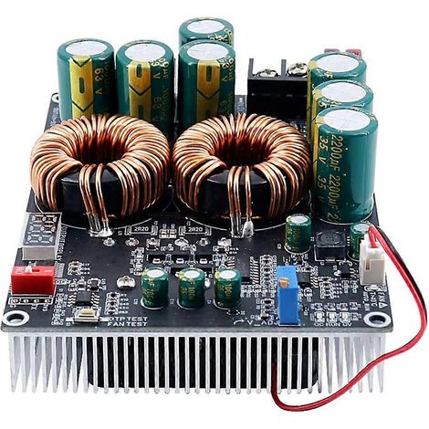 Module d'alimentation élévateur PW1200 50A, convertisseur de tension CC 10-30V vers 50V, 1200W, amplificateur audio avec double inductance et écran LCD. (1/5)