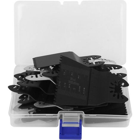 Jeffergarden Jeu de 20 lames de scie oscillantes en acier à haute teneur en carbone pour la coupe de plastiques, de bois et de métaux tendres-DOU