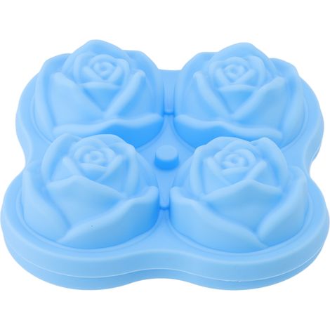 Moule à glaçons silicone 4 cavités bleu ciel pour cocktails et restaurants