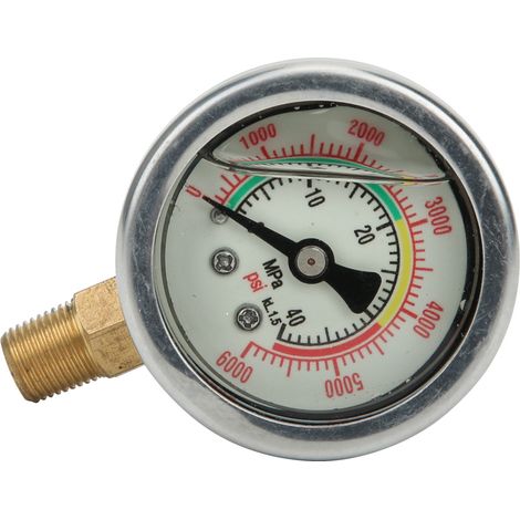 Manomètre en acier inoxydable à filetage arrière 1/8 NPT, M10x1 dent, pour gonfleur 40 MPa, résistant aux chocs (1/5)