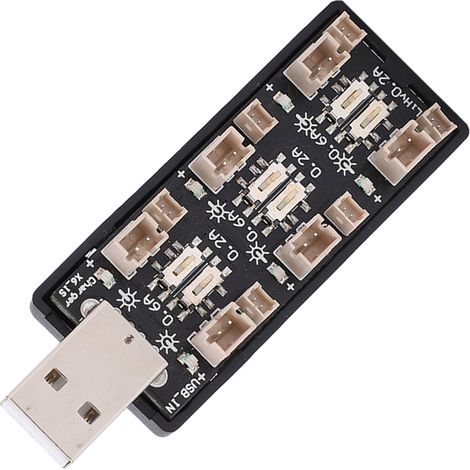 Chargeur USB 6 ports pour batteries Li-ion/LiPo avec affichage LED et tension réglable 2.5‑4.35V (1/5)