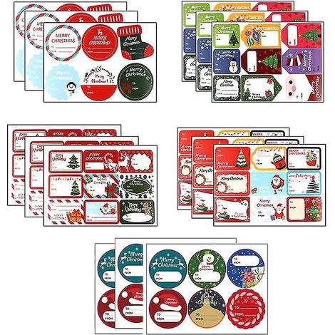 15 feuilles d'étiquettes de Noël (1/3)