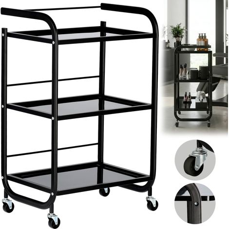 Carrello Calis, tavolo da parrucchiere, centro estetico, carrello da salone su ruote (1/5)