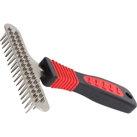 Peigne Démêlant Double Rangée en Acier Inoxydable pour Chiens et Lapins - Brosse Anti-Peluche (1/5)