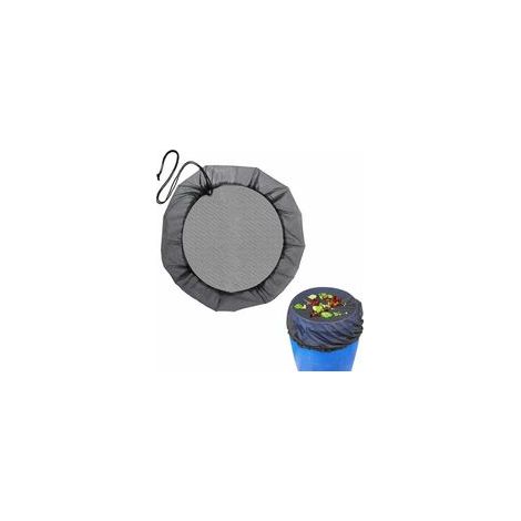 Housse pour Tonneau de Pluie, 100 cm Filet pour Baril de Pluie avec Réglable Cordon de Serrage, Protection Contre Les Moustiques et Les Feuilles (1/5)
