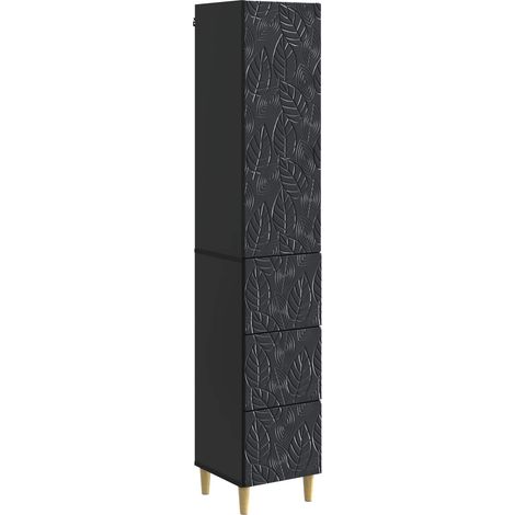 Set di armadi 2 pcs Nero 33 x 34,5 x 90 cm Legno ingegnerizzato vidaXL