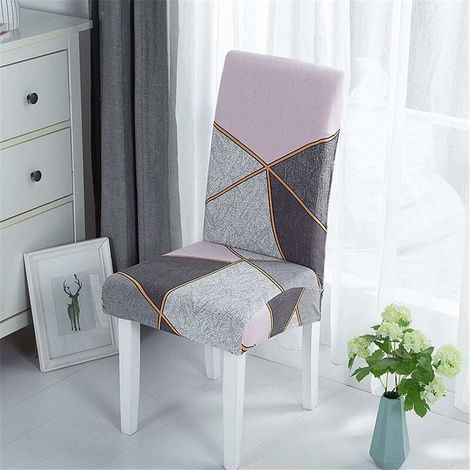 Lablanc – Housse de chaise extensible lavable – Patchwork imprimé antidérapant – Dimensions 45-60 cm – Pour salle à manger, mariage, restaurant (1/5)