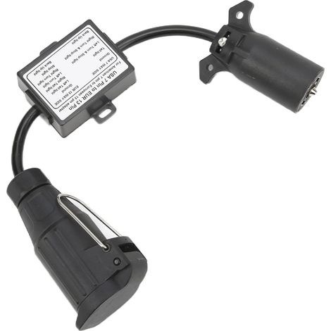 Lntyq Connecteur de remorque, connecteur automobile en alliage d'aluminium, connecteur à lame 7 voies pour véhicules américains, connecteur circulaire européen 13 broches pour voitures et camions (1/5)