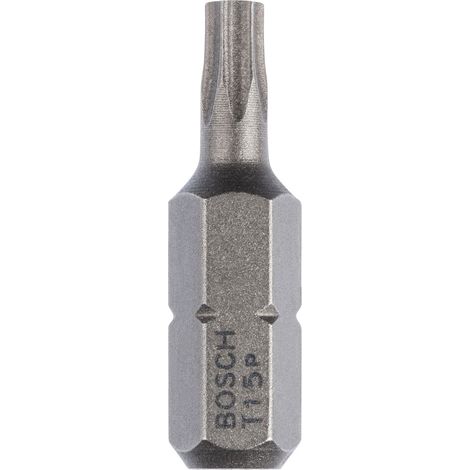 Bosch Outillages 10 Pieces Jeu de Embouts de Vissage Qualite Extra-dure pour Vis Torx, T15 Epaisseur, 25mm Longueur