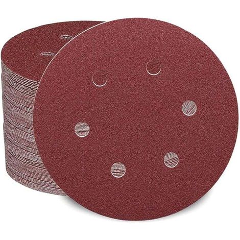 100pcs 150mm Sanding Discs Grit 40/60/80/120/180/240/320/400/600/1000 Grits 6 Holes Ideal for Sanding/Polishing/Rust Removal MUMU (1/4)