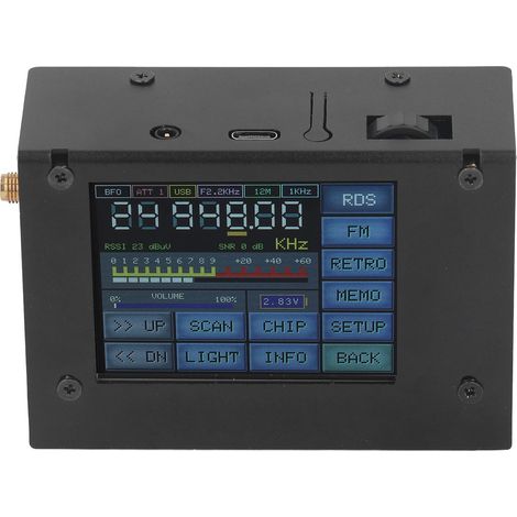 Radio numérique DSP 2,8 pouces écran tactile couleur, récepteur FM LW MW AM ondes courtes, batterie 2500mAh, radio portable (1/5)