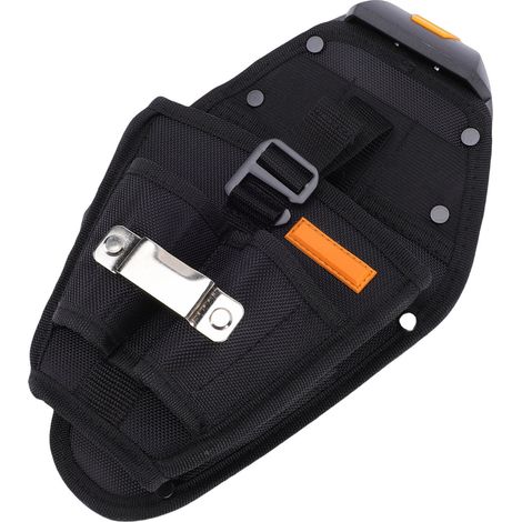 Sacoche à outils multifonctionnelle de 29 cm (11,4 pouces) avec ceinture porte-outils, organisateur d'outils pour électricien et charpentier, en tissu Oxford épais résistant à l'usure. (1/5)