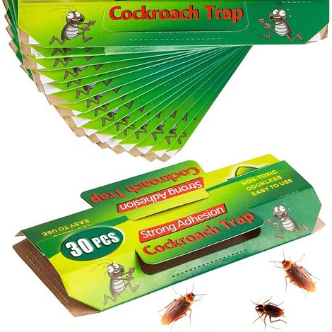 30 Pièces Piege Cafard Produit Anti Cafards Puissant Piege a Blatte Cafard Professionnel Collant Piège à Anti Blattes et (1/5)