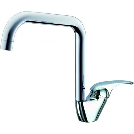 Eurorama - Miscelatore Lavello Canna Squadra Cromato - Serie: Reve (1/2)