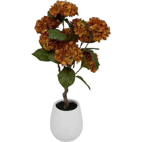 Hortensia Artificiel en Pot "Mika" 100cm Ambre (1/3)