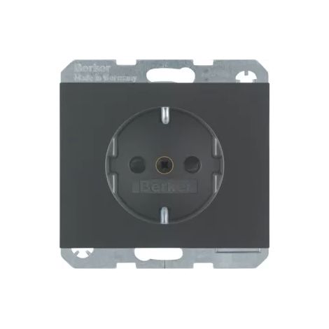 Berker SCHUKO-Steckdose anthrazit matt, lack 47357006 (1/2)