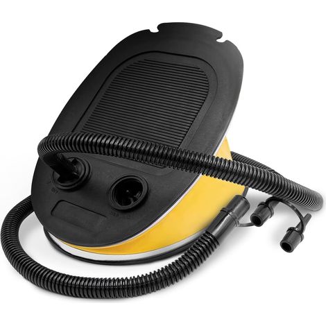 5-Liter-Fußpumpe, 130 cm Schlauch + 2 Düsen, 2-Wege, für Matratzen/Pools/Schwimmbäder.