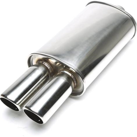 Silencieux arrière sport universel inox TA Technix 2 x 76mm rond / biseaute-27480619