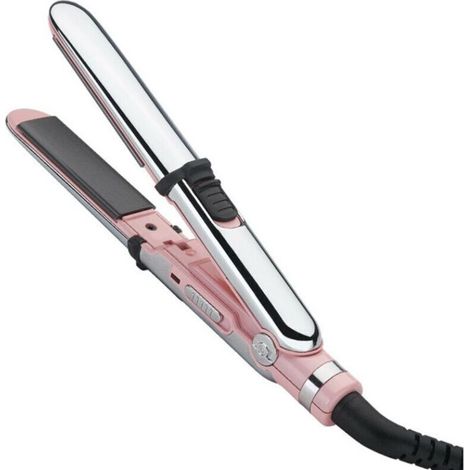 Mini plancha de pelo de doble función para mujer, rizador eléctrico, placa alisadora con temperatura ajustable, plancha para permanente eléctrica. (1/5)