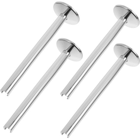4 Ensembles Tuyau Radiateur Rond Décoratif ABS Argenté (1/4)