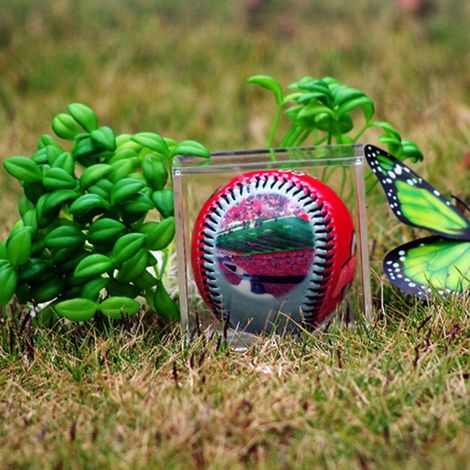 Acryl-Baseballbox, transparente Aufbewahrungsbox für Souvenirs und Tennisbälle, UV-Schutz, staubdicht (1/5)