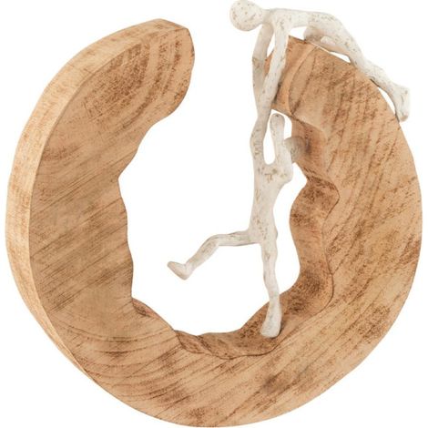 Couple Escalade "Tijana" 28cm Naturel & Blanc