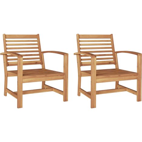 Maison Exclusive - Sedia 2 Pezzo Marrone 65 x 60 x 76,5 cm Legno di teak solido (1/5)
