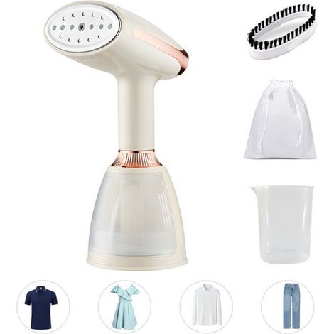 Défroisseur Vapeur - 1500 W - 280 ml - Chauffage 20 s - Débit 28 g/min - Semelle Céramique - Portable (1/5)