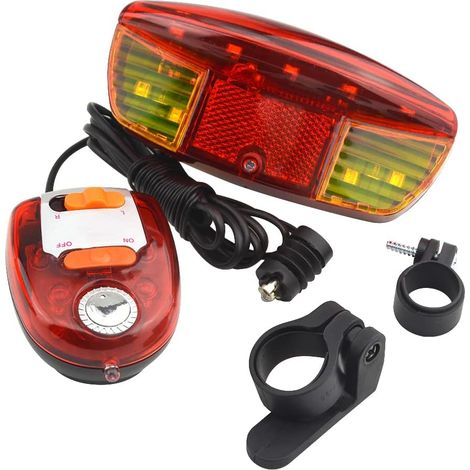 Multifunktionales Fahrrad-Rücklicht mit Blinker, elektrischer Hupe und Bremslicht für sicheres Radfahren, Spazierengehen und Outdoor-Aktivitäten (1/4)