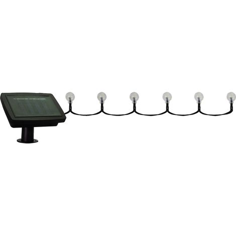 Tibelec – Guirlande lumineuse d'extérieur solaire LED 7,9m – 50 ampoules 2700K blanc-chaud – IP44 – Rechargeable sans prise (1/5)