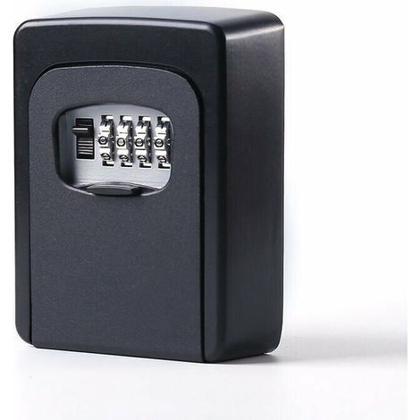 Ulisem Boite à clé sécurisée avec Code, Boite a clefs Murale avec Code à 4 Chiffres,Boite a clefs securisee Exterieur Imperméable et antirouille,Code réinitialisable(Noir) (1/5)