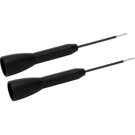 Set mit 2 Multimeter-Prüfspitzen, 600 V, 10 A, 1 mm Nadelbohren, Isolationsschutz, einfache Anwendung, Schwarz (1/5)