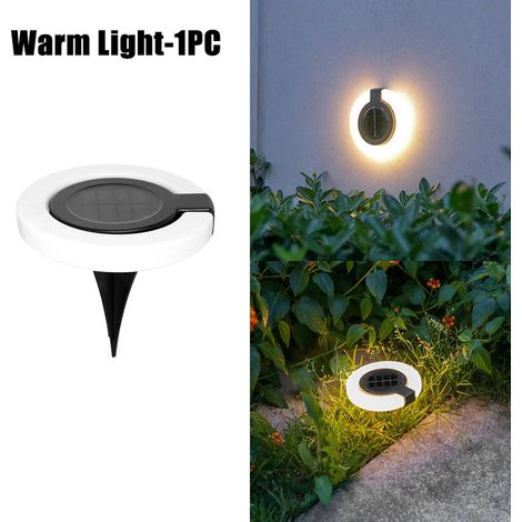 Lampe solaire d'extérieur rotative à 360° (1 pièce) - Étanchéité IP65 - Étanche - Fonction marche/arrêt - Compatible jardin, cour, allée, terrasse (1/5)